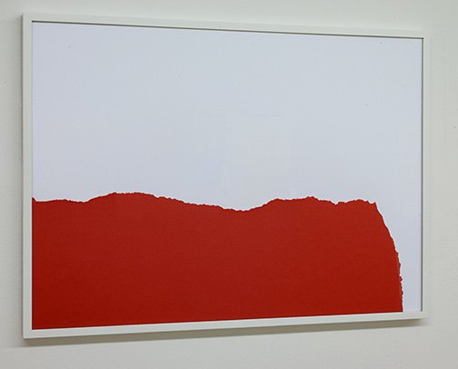 Sol LeWitt / Sol LeWitt Rip Drawing (R 122)  1973  22.2 x 65.5 cm ripped red paper